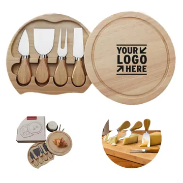 Circular Wooden Serving Set