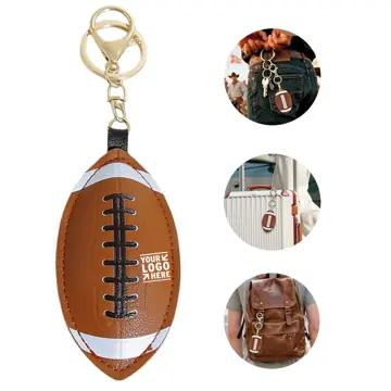 Sport Ball Leather Keychain