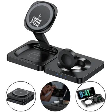 Portable Tri-Fold Wireless Charging Station