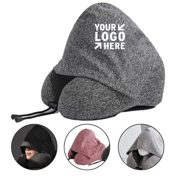 Comfort Travel Pillow with Hood and Carry Bag