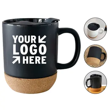Insulated Ceramic Travel Mug with Cork Base