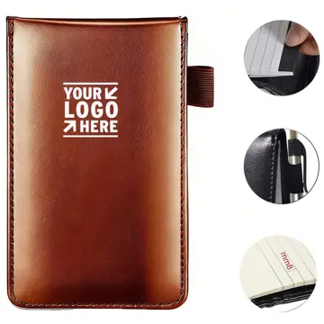Compact Leather Notepad Organizer