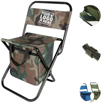 Outdoor Folding Chair with Insulated Cooler