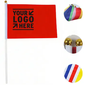 Vibrant Hand-Waving Flags
