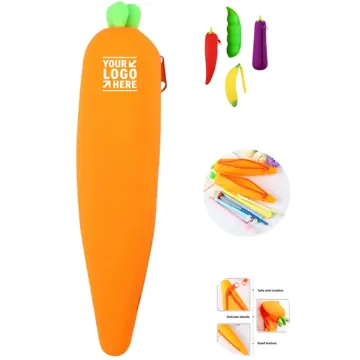 Veggie Pattern Silicone Pen Pouch