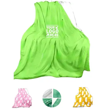 Colorful Fleece Blanket with Custom Print