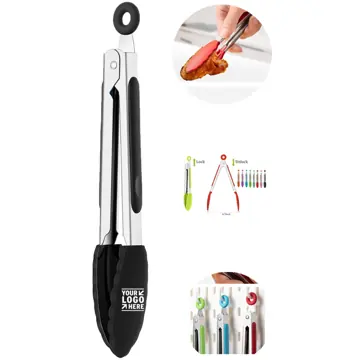 Compact Silicone Kitchen Tongs