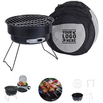 Portable Outdoor Grill with Insulated Storage