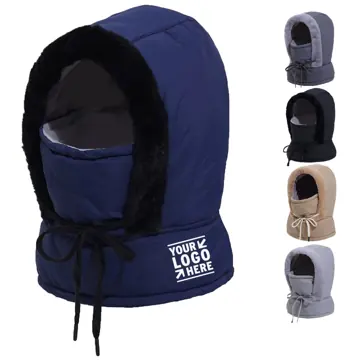 Cozy Winter Trapper Hat with Fleece Neck Warmer
