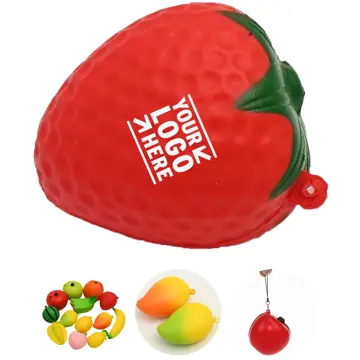 Elastic Fruit Stress Relief Keychain Toy
