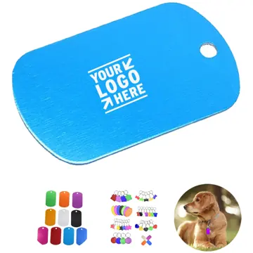 Pet Identification Tag with Key Attachment