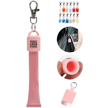 Silicone Lip Balm Protector Keychain