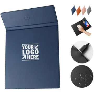 Wireless Charging Desk Mat with Phone Holder