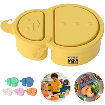 Dual-Compartment Silicone Food Container