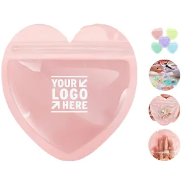 Vibrant Heart-Shaped Jewelry Pouch