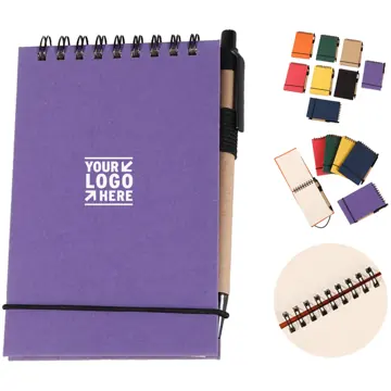 Eco-Friendly Flip-Top Notepad with Pen