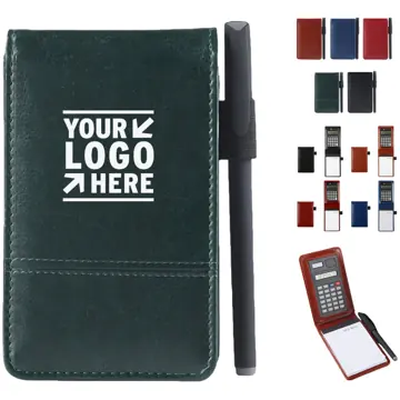 Leather Compact Organizer with Calculator
