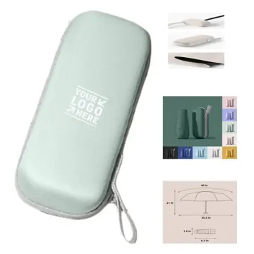 Compact 6-Fold Travel Umbrella with Protective Case