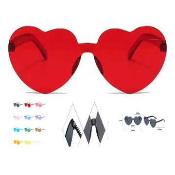 Heart-Shaped Translucent Sunglasses
