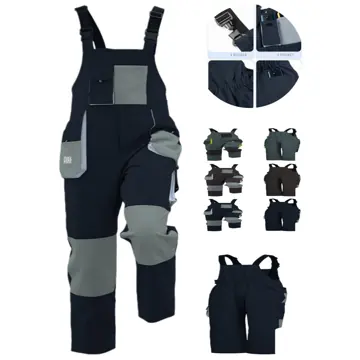 Multi-Pocket Canvas Work Overalls