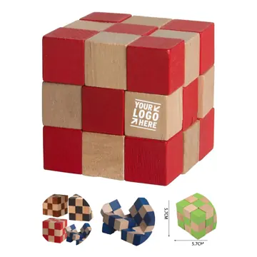 Flexible Wooden Cube Puzzle