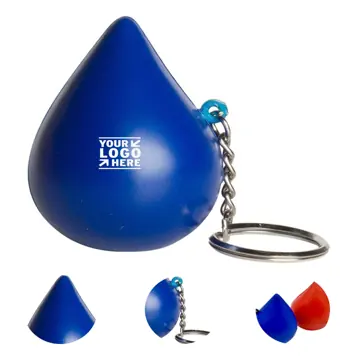 Blue Drop Stress Relief Key Ring